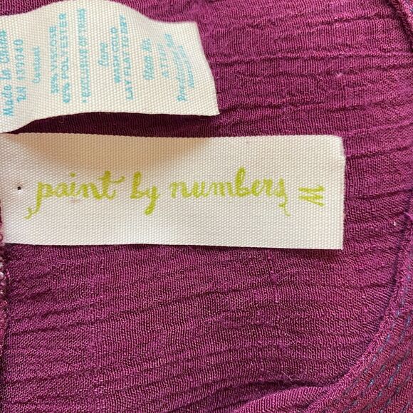 Matilda Jane Dress Womens Medium Burgundy Paint by Numbers Tawny Drop Waist Mini - Picture 3 of 16